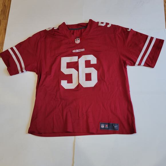 Nike SF 49ers #56 Foster Stitched Football NFL On Field Jersey Men's XXXL - Picture 1 of 9